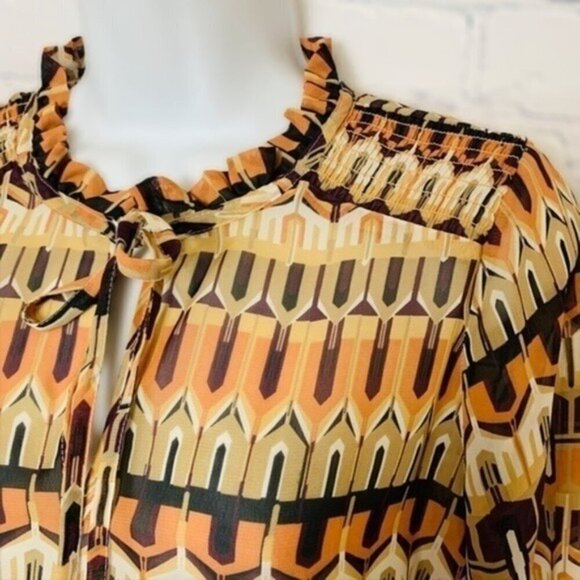 APT. 9 Peasant Blouson Three Quarter Sleeve Top - Small - Picture 6 of 9